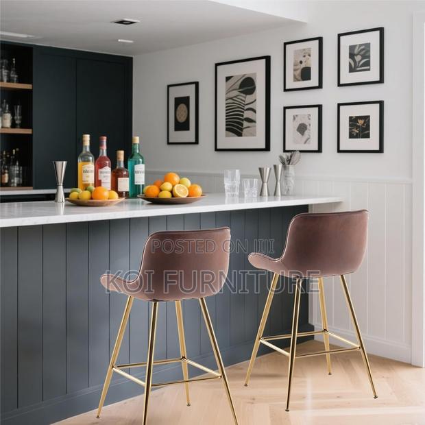 Barstools; Non Adjustable Elegance Touch Home Counter Barstool - thumbnail 9