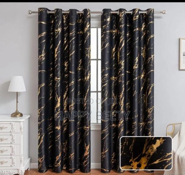 *Marble Gold Ready-Made Curtains - thumbnail 4