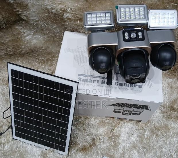V380pro Triple Lens Solar Powered CCTV Camera All PTZ With Lights