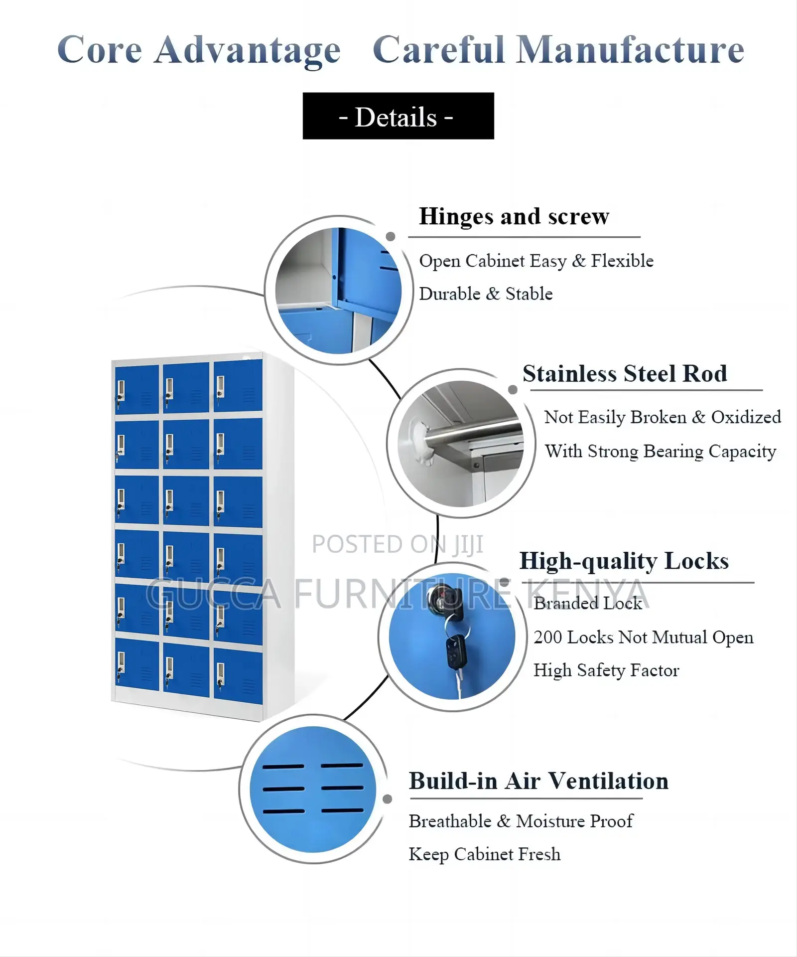 15 Compartment Steel Storage Gym Locker Cabinet