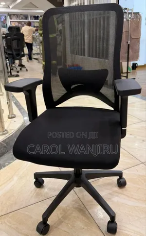 Black Ergonomic Mesh Office Chair Mid Back Lumbar Support