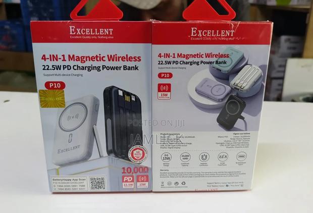 4-in-1 Magnetic Wireless Power Bank 10000mah 22.5w Fast Charger -aw