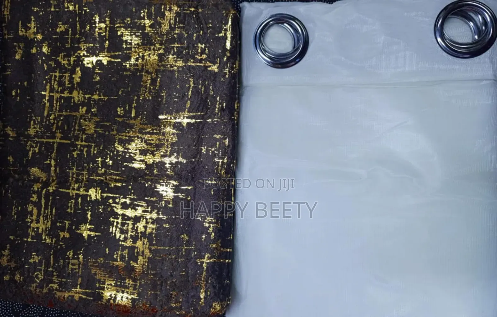 Marble Gold 3 PCS Curtains