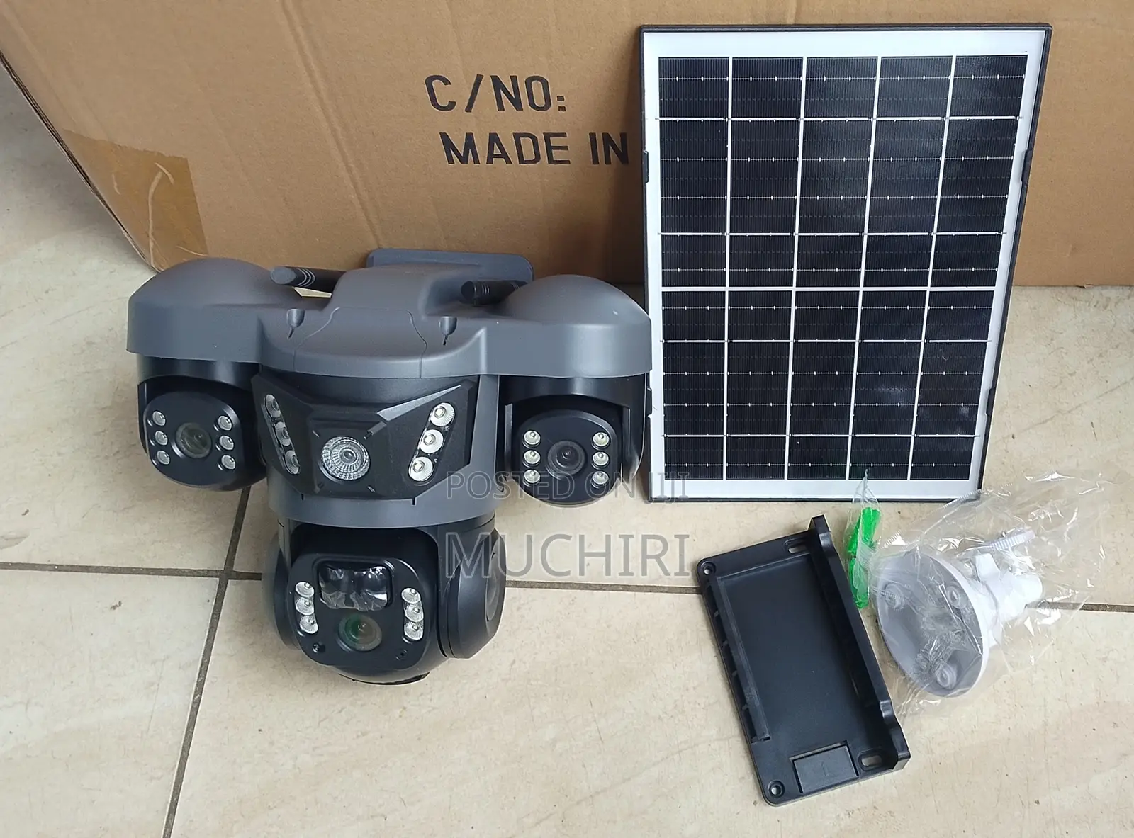 V380pro Solar Powered Wifi Tripple Lens Smart Camera