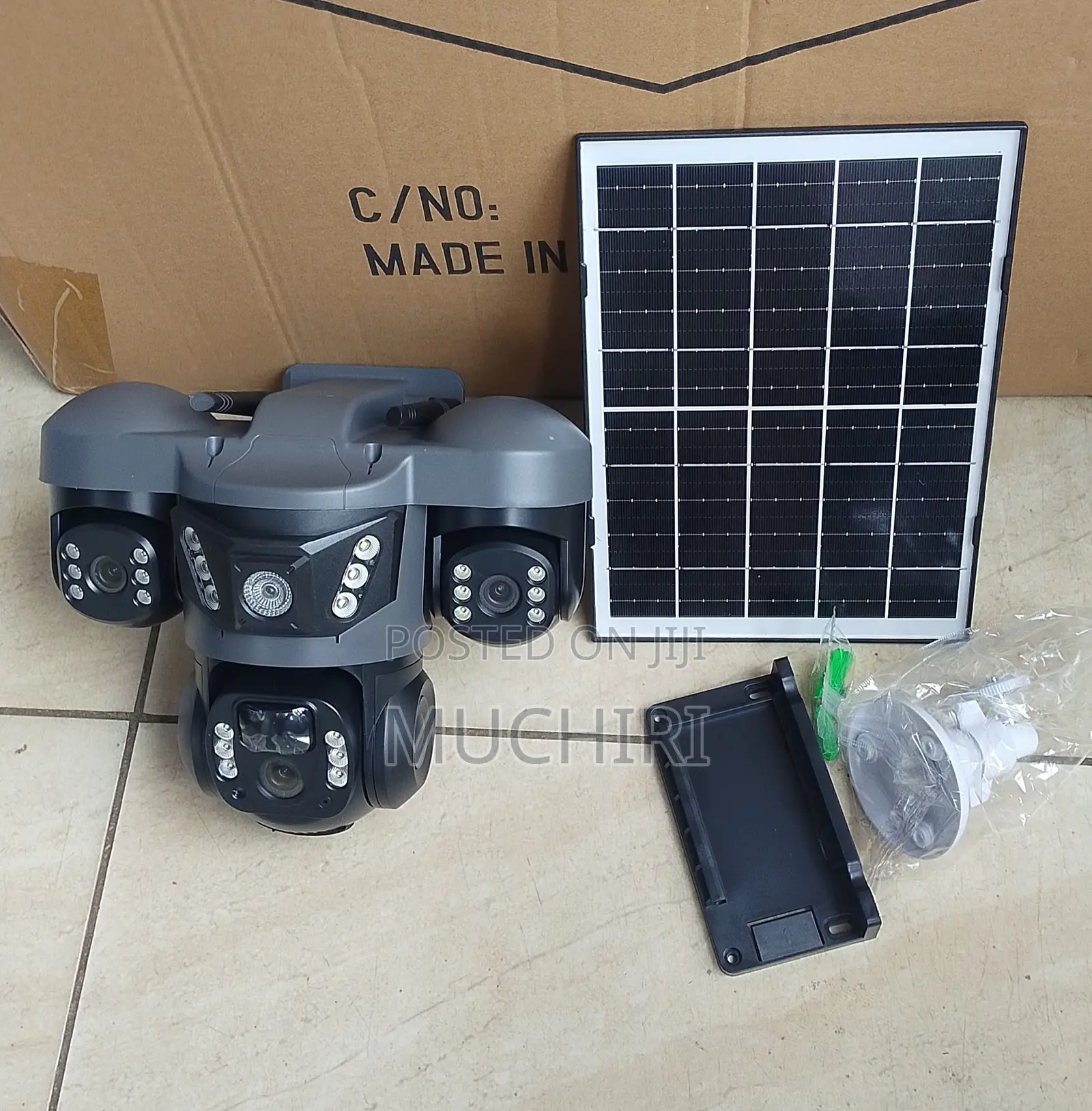 V380 Triple-Lens Wifi Solar Powered Triple Lens PTZ