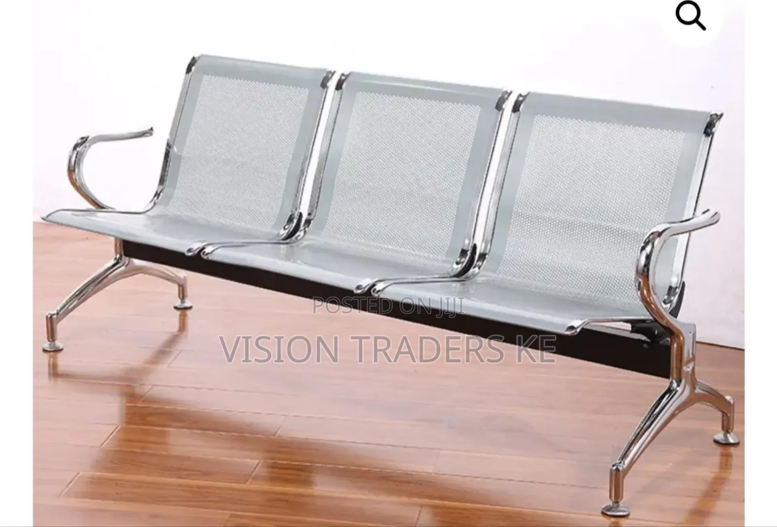 3-Link Non-Padded Waiting Bench