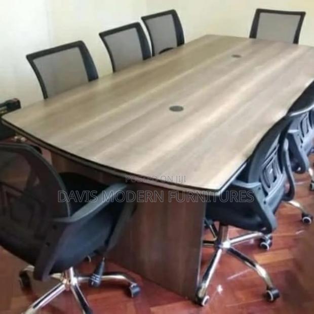 Conference Table With Six Office Chairs