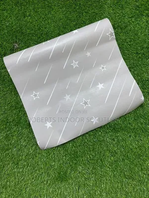 Grey and White Shooting Stars Self-Adhesive Wallpaper