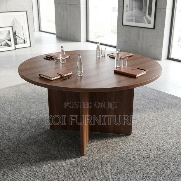 Boardroom Table; 1.2m Round Surface Executive Meeting Boardroom Table