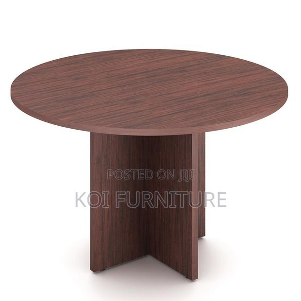 Boardroom Table; 1.2m Round Surface Executive Meeting Boardroom Table - thumbnail 4