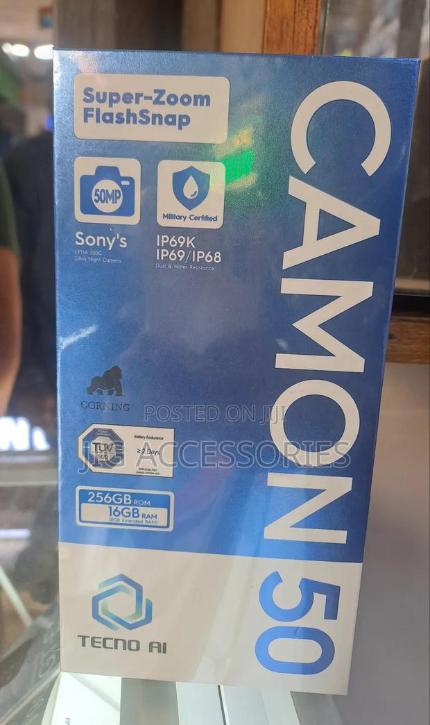 New Tecno Camon 50 256 GB Gray
