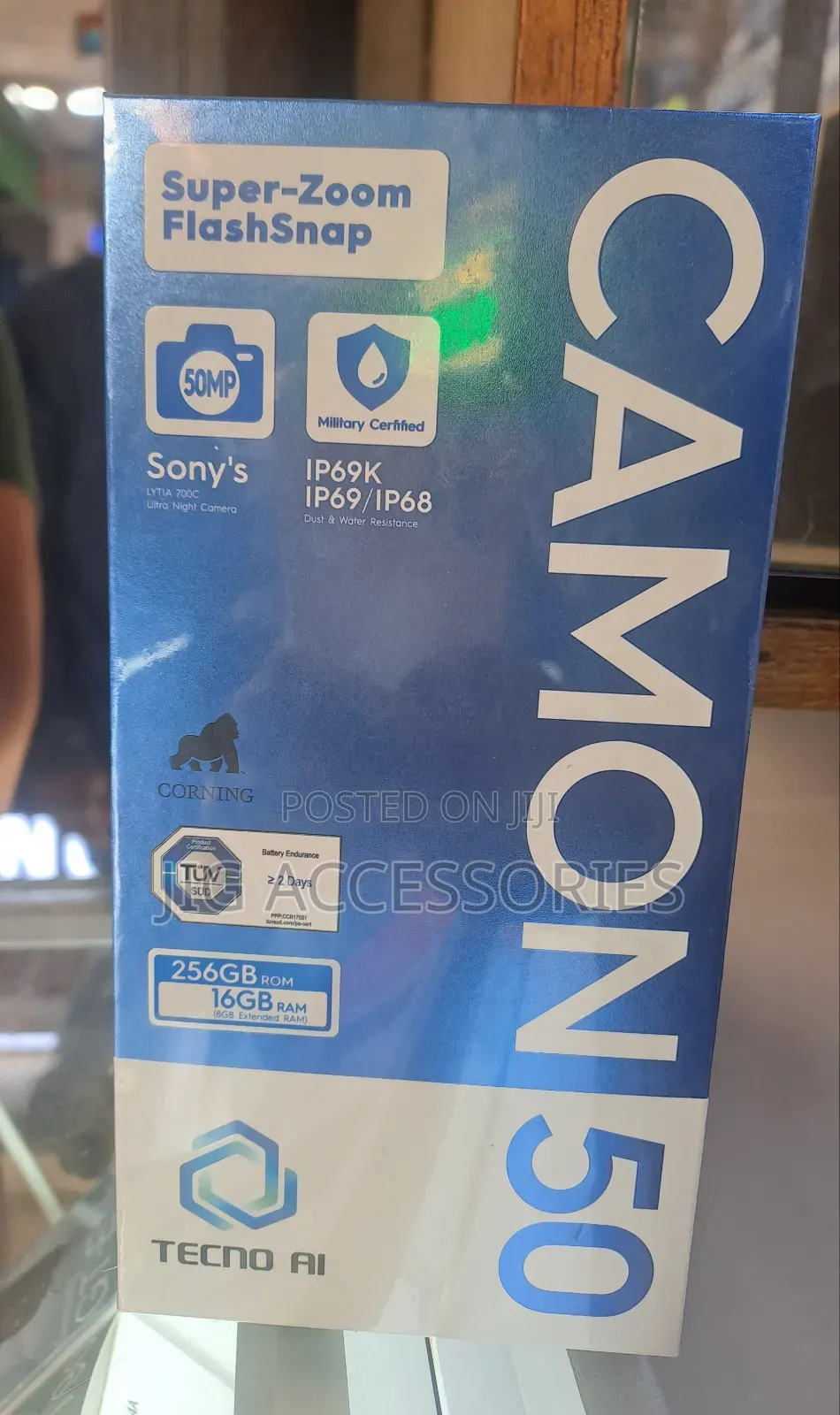 New Tecno Camon 50 256 GB Gray