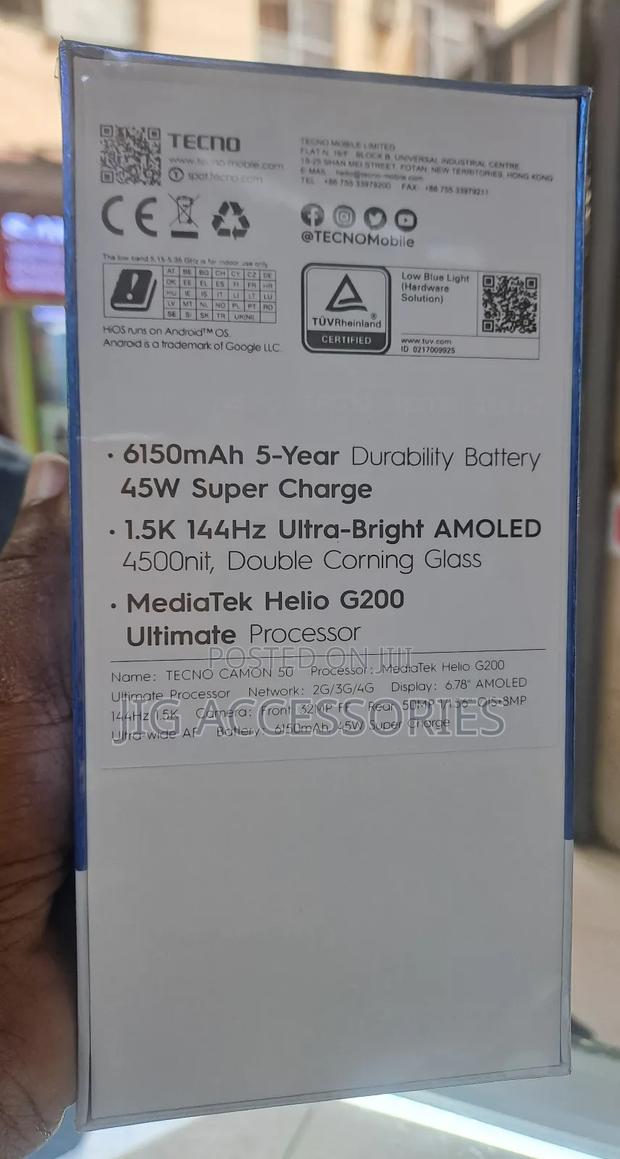 New Tecno Camon 50 256 GB Gray - thumbnail 2