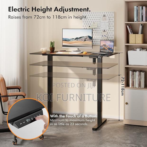 Office Desk; 1.4m Modular Advanced Crafted Adjustable Electric Desk - thumbnail 7