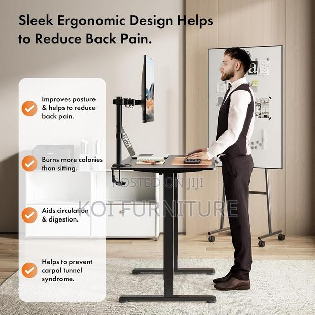 Office Desk; 1.4m Modular Advanced Crafted Adjustable Electric Desk - thumbnail 8