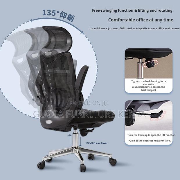 Comfortable Rotating Ergonomic Mesh Study Chair - thumbnail 6