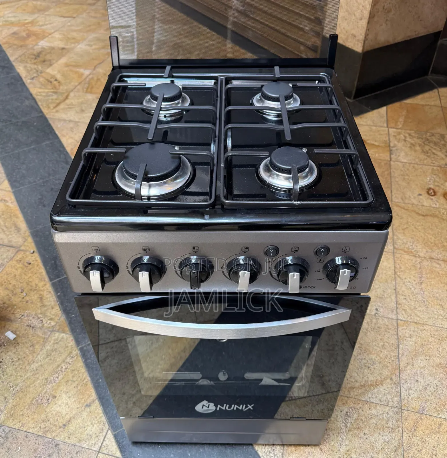 Nunix 4 Gas Burner Cooker With Gas Oven Rotisserie - Ab
