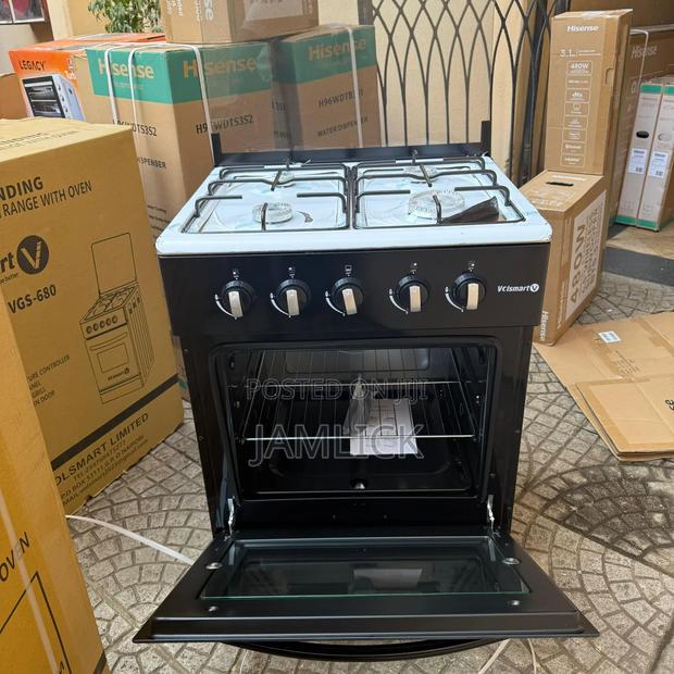 Volsmart 4 Gas Burner Cooker 60×60 With Gas Oven - Ab
