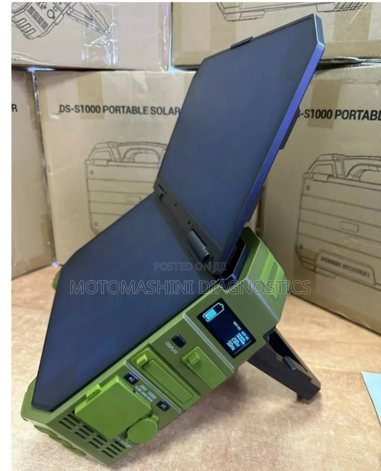 Portable Power Backup Power Station Ac Dc With Built-in Solar Panel