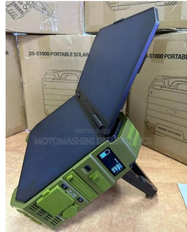 Portable Power Backup Power Station Ac Dc With Built-in Solar Panel