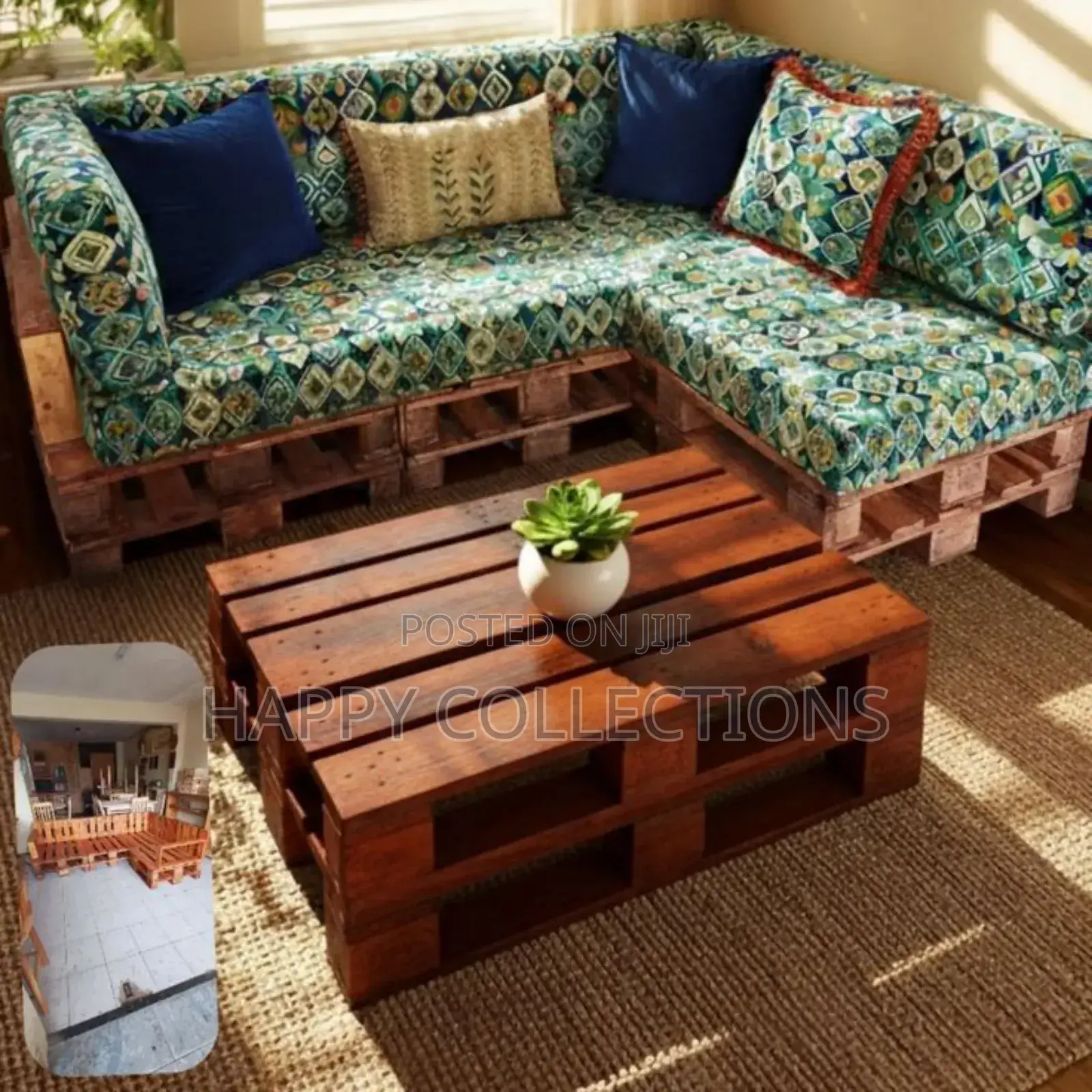 African Print Pallet Fabric Cushion
