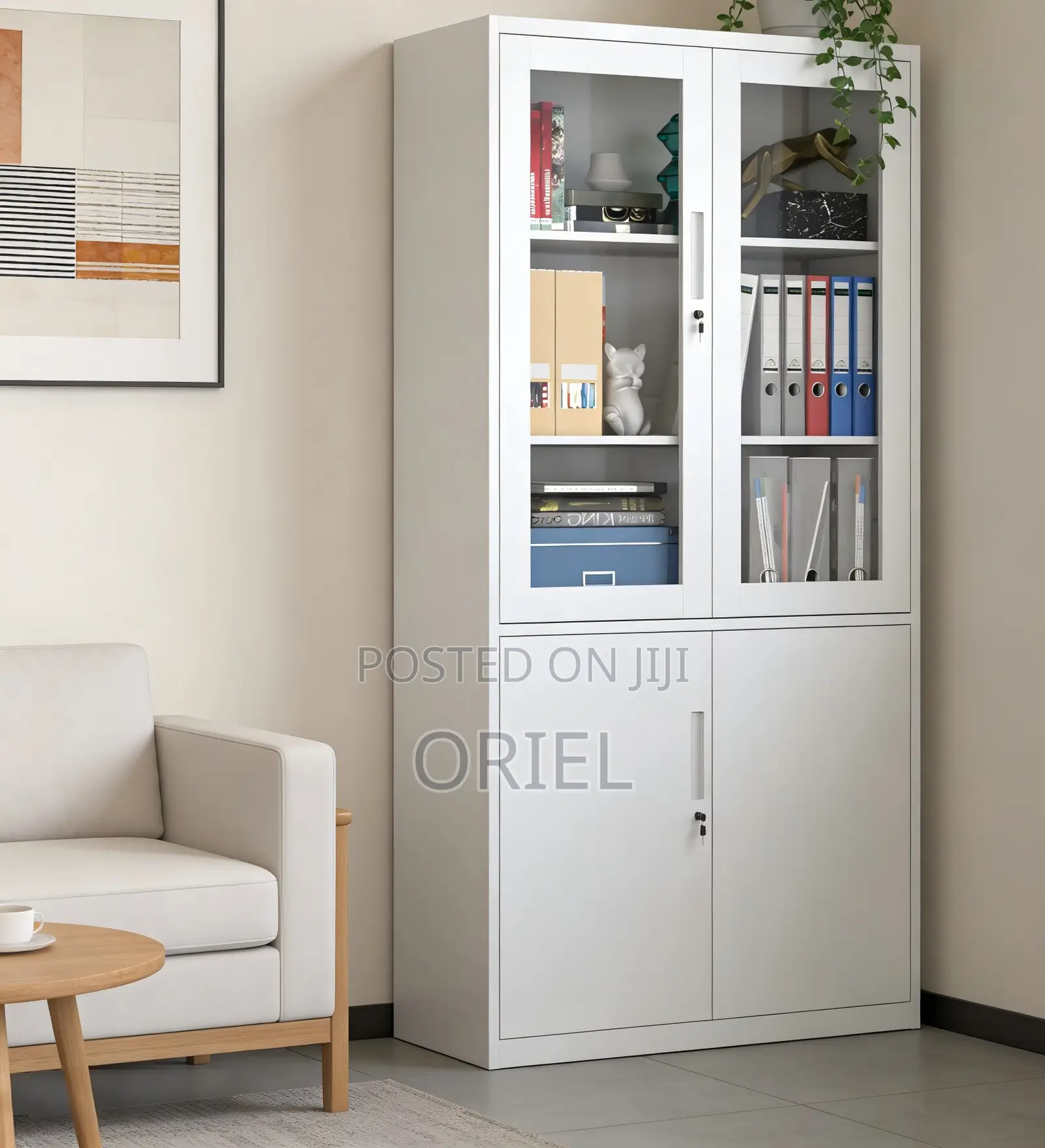 Office 2-Door Cabinet : Lockable Steel Office Cabinet