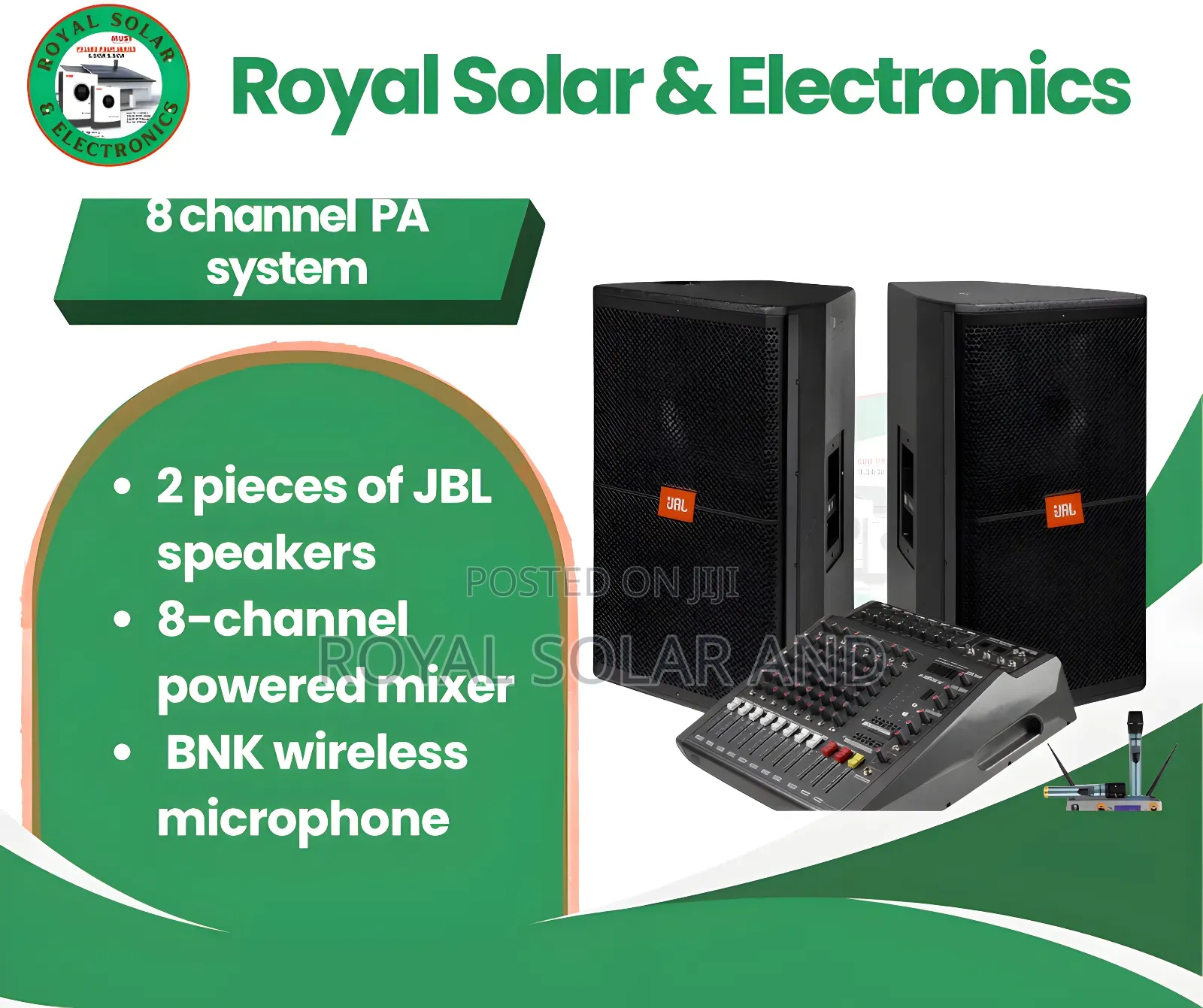 Public Address System With 8 Chanels Powered Mixer