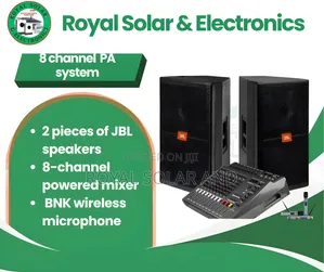 Public Address System With 8 Chanels Powered Mixer