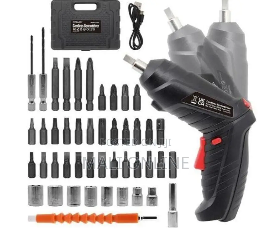 48pcs Electric Screwdriver Set Cordless Rechargeable Power Diy Tools