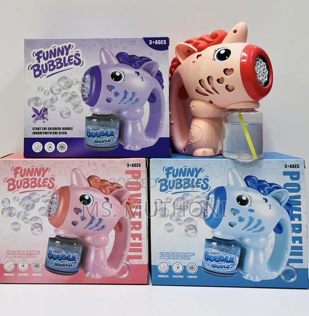 Funny Bubbles" Branded Bubble Machine Gun - main view