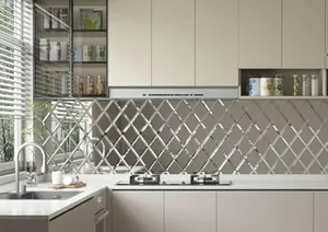 Peel and Stick Beveled Mirror Tile