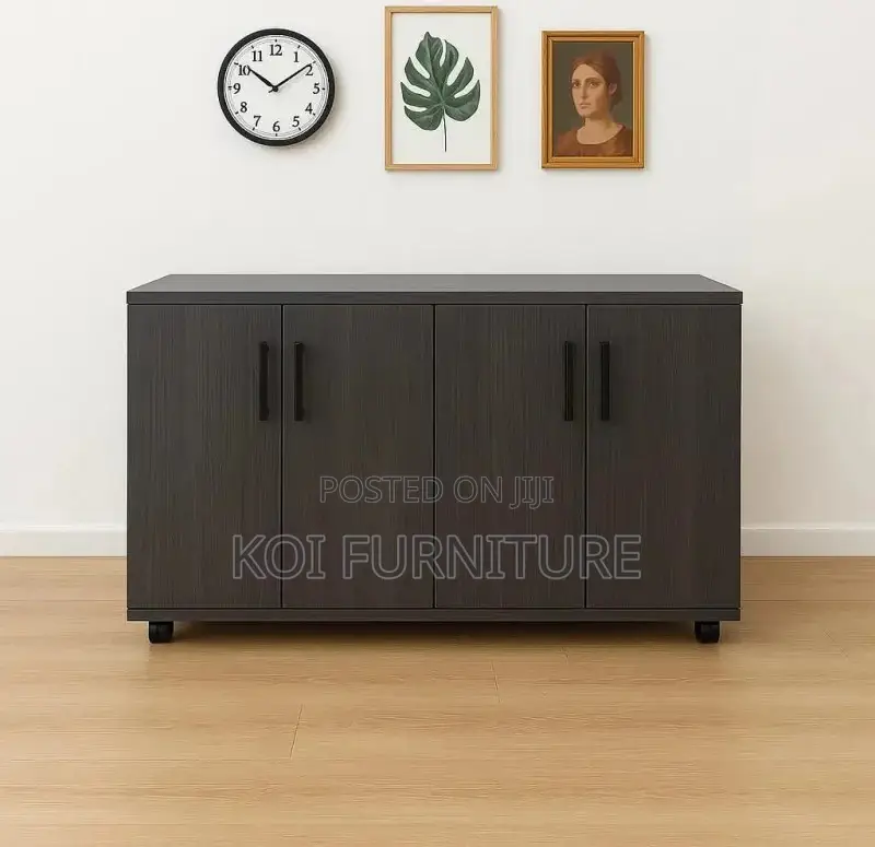 Office Cabinet; Four Doors Wooden Executive Storage Cabinet Credenza