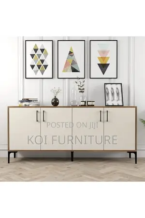 Office Cabinet; Four Doors Wooden Executive Storage Cabinet Credenza