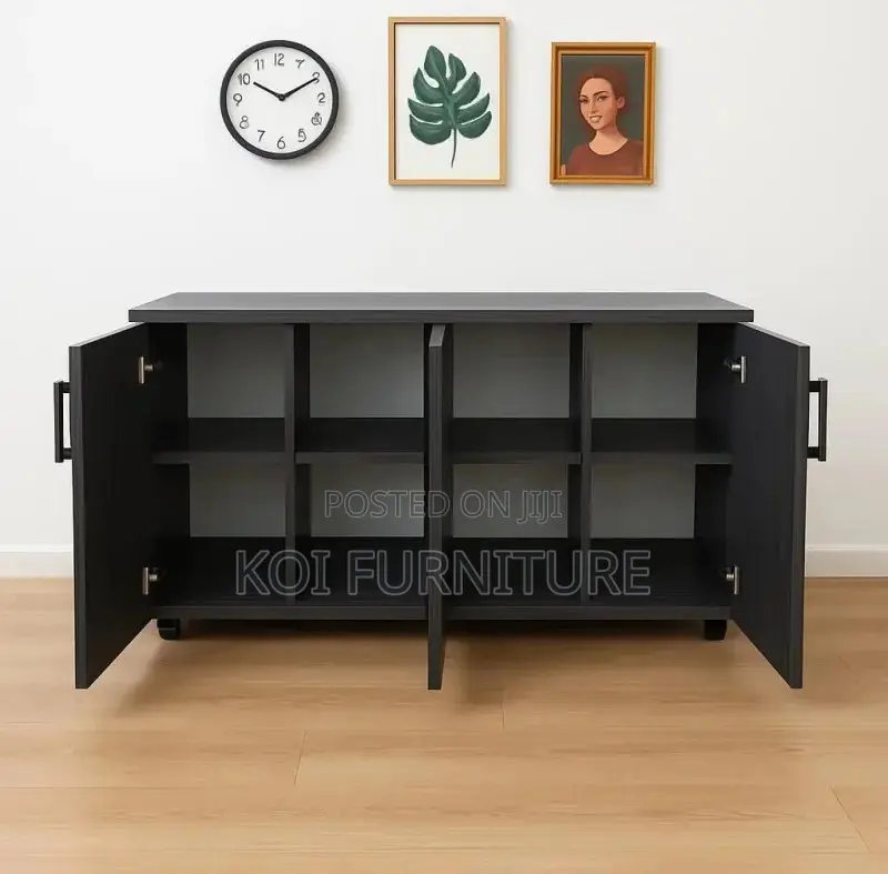 Office Cabinet; Four Doors Wooden Executive Storage Cabinet Credenza