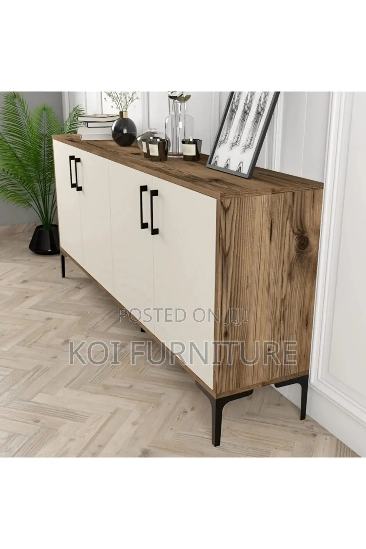 Office Cabinet; Four Doors Wooden Executive Storage Cabinet Credenza