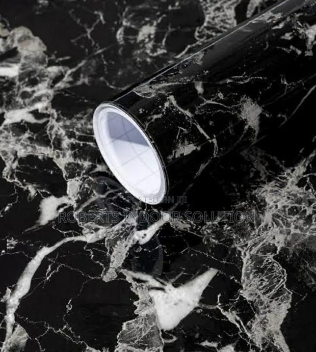 Art Home Black Marble Contact Paper - main view