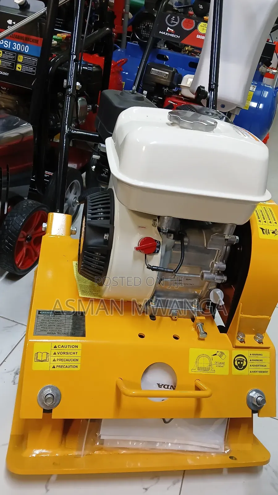 Highly Performance Plate Compactor With Honda Engine
