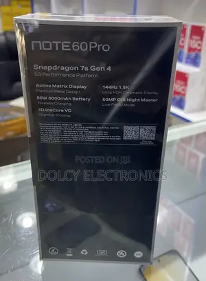 New Infinix Note 60 Pro 256 GB Black