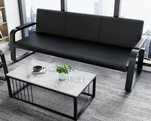 Office Waiting Bench : 5-Seater Heavyduty Frame Office Reception Bench