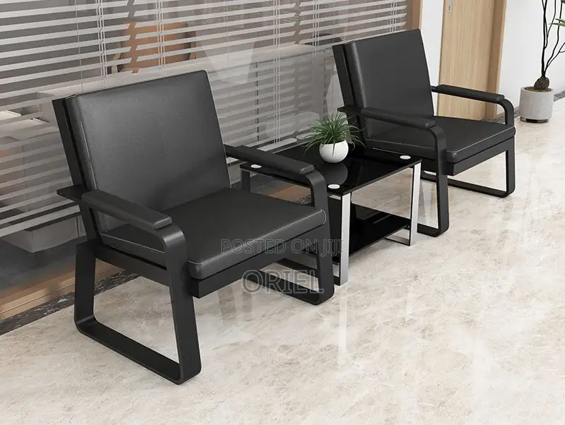 Office Waiting Bench : 5-Seater Heavyduty Frame Office Reception Bench