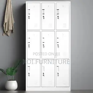 Office Cabinet; Ideal Nine Lockers Featuring Executive Filing Cabinet