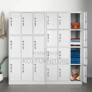 Office Cabinet; Ideal Nine Lockers Featuring Executive Filing Cabinet