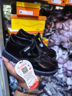 Girls Black Crab Kids Girls School Shoes Size 25 to 42