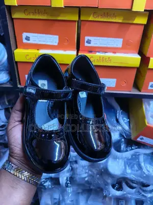 Girls Black Crab Kids Girls School Shoes Size 25 to 36