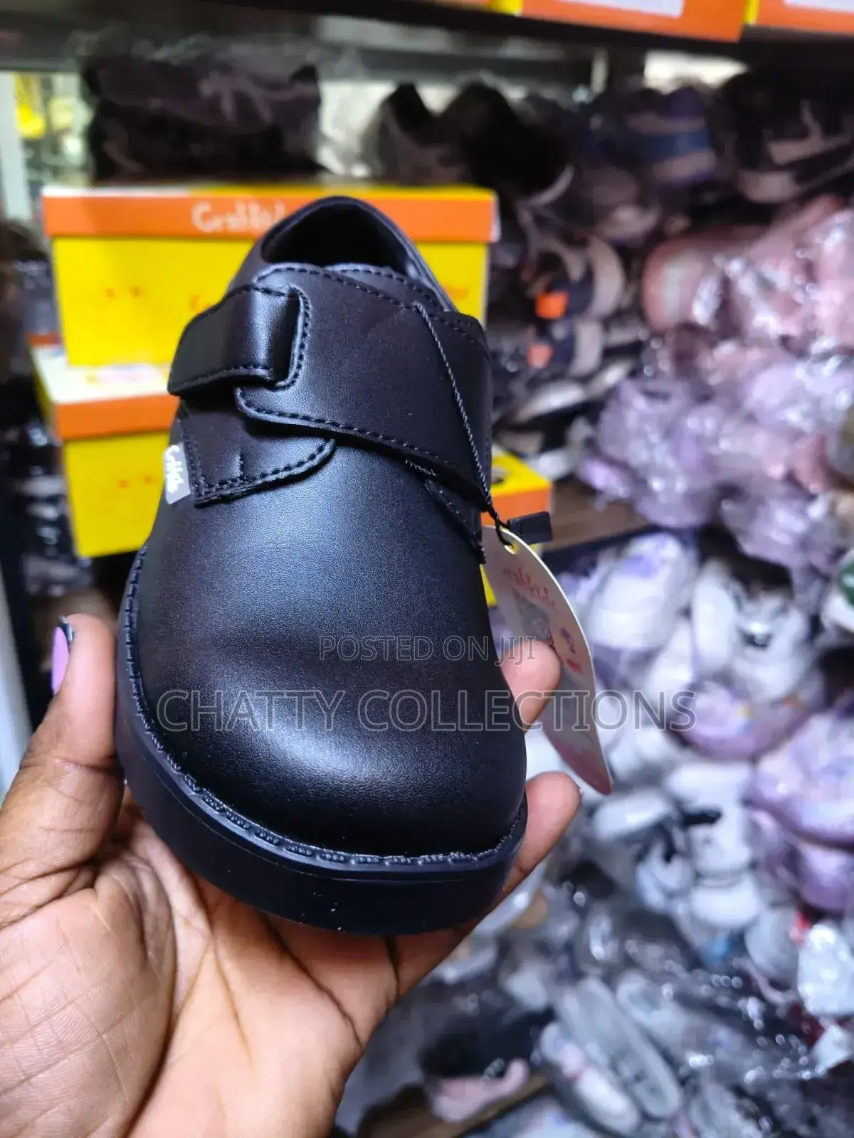 Black Crab Kids Boys School Shoes Size 25 to 42