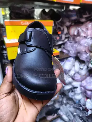 Black Crab Kids Boys School Shoes Size 25 to 42
