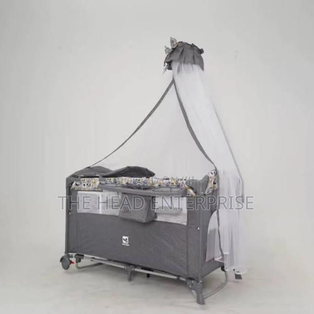 Grey Toddler Playpen Bed 4 Months and Above