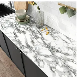 Black and White Marble Contact Paper