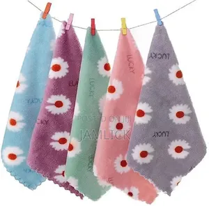 5pc Coral Fleece Soft Absorbent Cloths 30x30cm - Hk