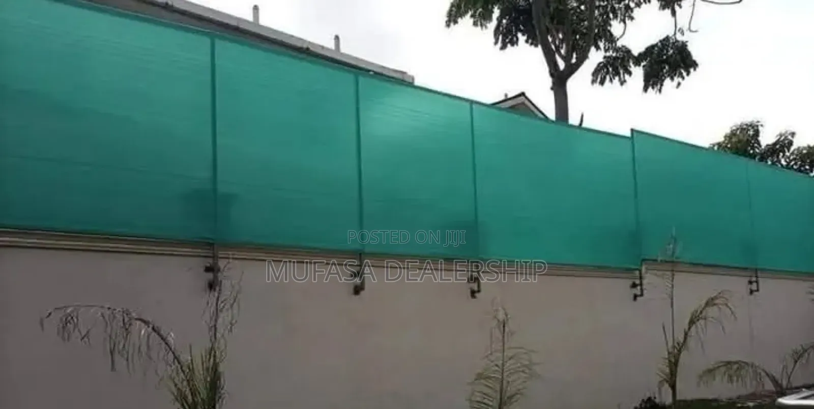 Dark Green Home Privacy Fence